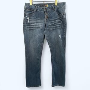 Mudd Jeans Skinny Boot Womens Juniors Size 13 Stretch Low Rise Button Fly 36x32